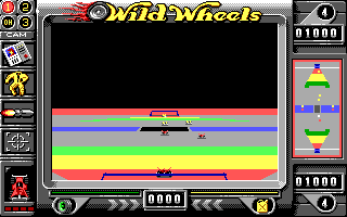 Wild Wheels (DOS) screenshot: General View (EGA).