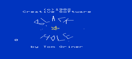 Black Hole (VIC-20) screenshot: Title Screen