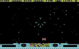 Stellar Wars & Blitz (Commodore 16, Plus/4) screenshot: Stellar Wars: Blast the fighters
