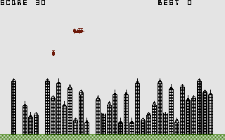 Stellar Wars & Blitz (Commodore 16, Plus/4) screenshot: Blitz: Bomb the City