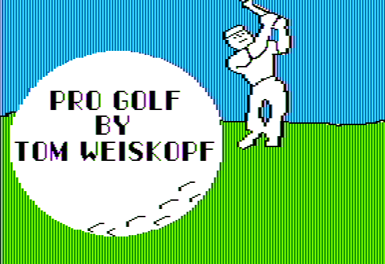 Pro Golf (Apple II) screenshot: Title Screen