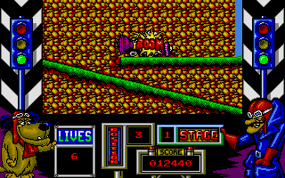 Wacky Races (Atari ST) screenshot: Outch!