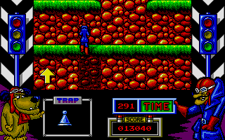 Wacky Races (Atari ST) screenshot: ... in a more traditional platform style