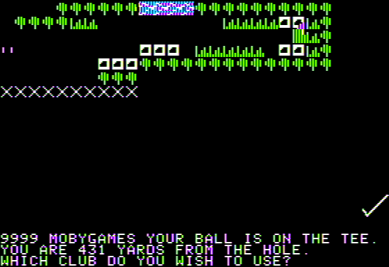 Pro Golf (Apple II) screenshot: Beginning Hole 2