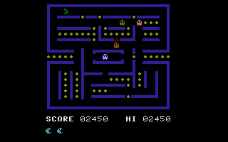 Cruncher (Commodore 16, Plus/4) screenshot: Clearing the maze