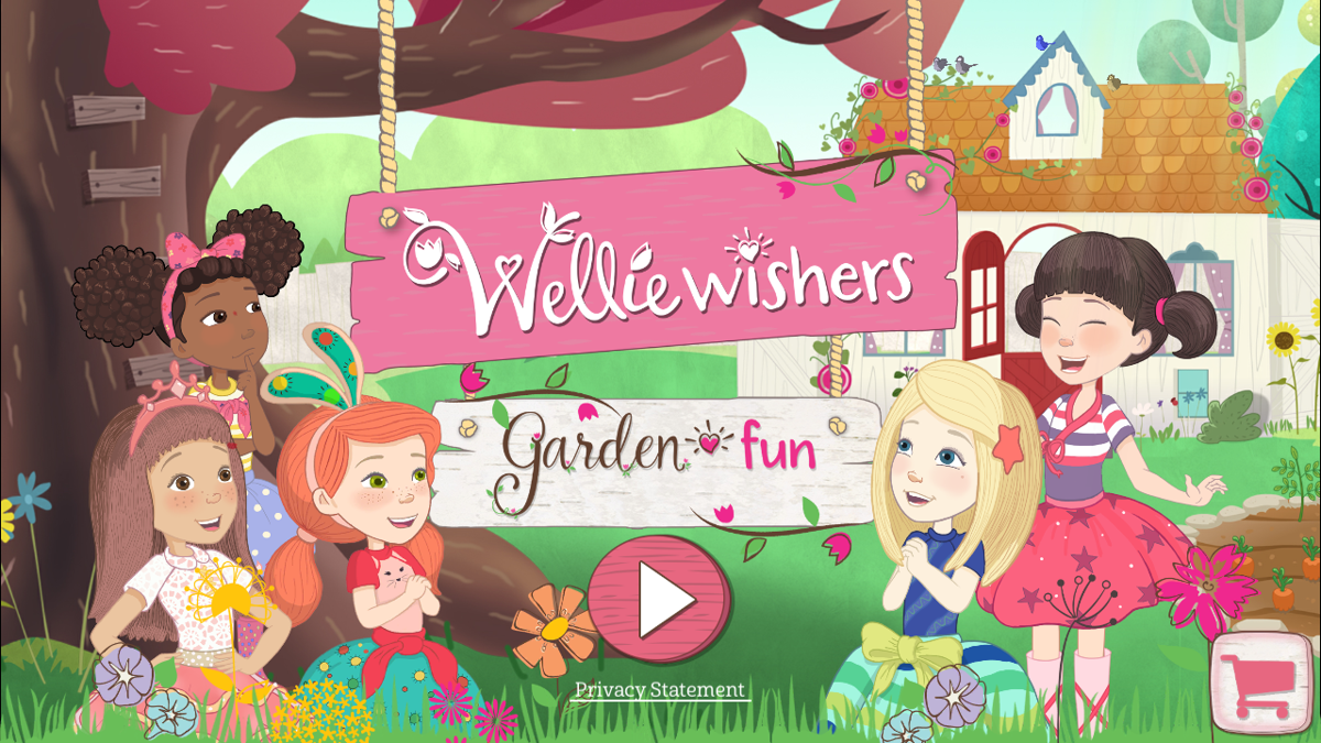 WellieWishers: Garden Fun (Android) screenshot: Title screen