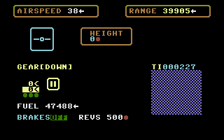 Flight Zero-One Five (Commodore 16, Plus/4) screenshot: Taking-off