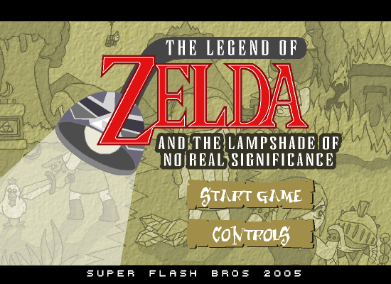 The Legend of Zelda and the Lampshade of No Real Significance (Browser) screenshot: Title screen