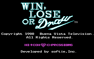 Win, Lose or Draw (DOS) screenshot: Title screen