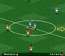 FIFA Soccer 97 (SNES) screenshot: Come on guys! You know you can do it!