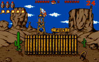 Hammer Boy (Amiga) screenshot: An Indian burning our flag