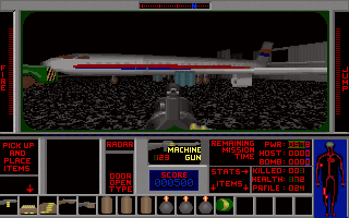 Terminal Terror (DOS) screenshot: Here we go! Just like in Die Hard 2!