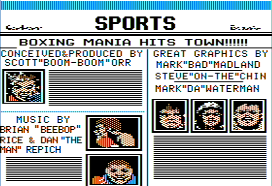 Star Rank Boxing II (Apple II) screenshot: Introduction