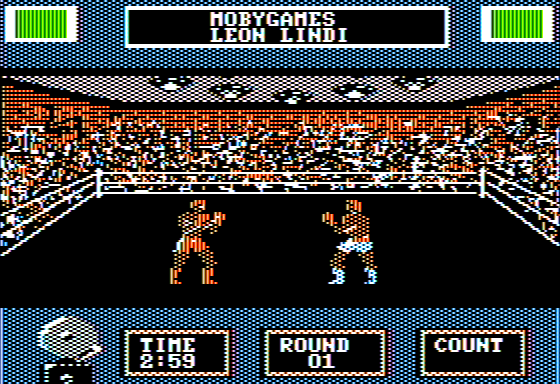 Star Rank Boxing II (Apple II) screenshot: Squaring Off