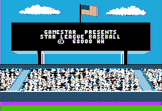 Star League Baseball (Apple II) screenshot: Title Screen