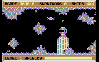 Into the Deep (Commodore 16, Plus/4) screenshot: Lets rescue the survivors
