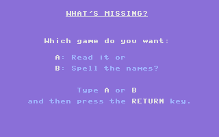 Hide and Seek (Commodore 16, Plus/4) screenshot: What's Missing: Title Screen