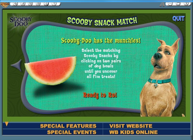 Scooby-Doo: The Movie - Interactive ROM Challenges (Windows) screenshot: Scooby Snack Match: Instructions