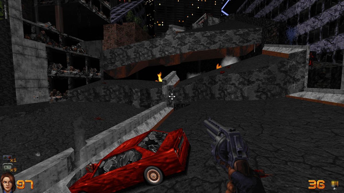 Ion Fury (Windows) screenshot: There is a large amount of verticality to the game.