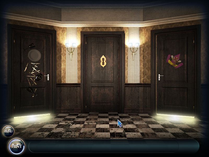 Doors of the Mind: Inner Mysteries (Macintosh) screenshot: Hall doors