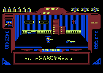 Gunfighter (Atari 8-bit) screenshot: Undertaker's house