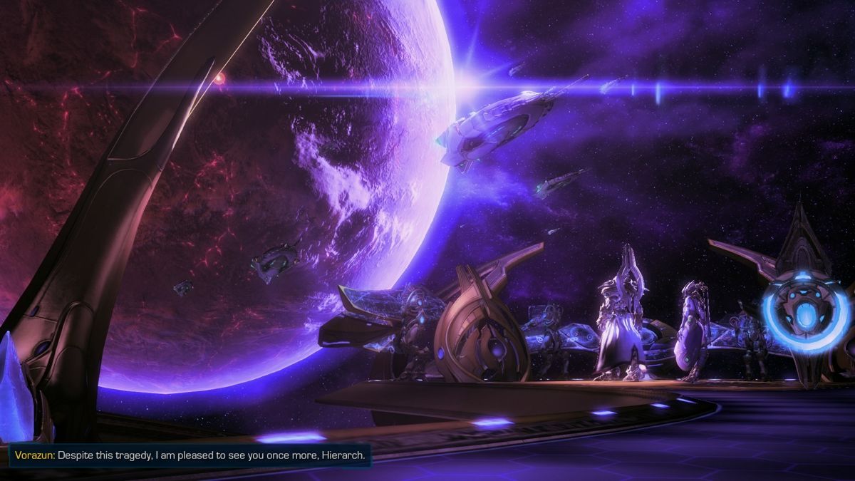 StarCraft II: Legacy of the Void (Windows) screenshot: This ship will take you to places you are familiar with...