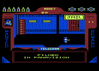 Gunfighter (Atari 8-bit) screenshot: Jail