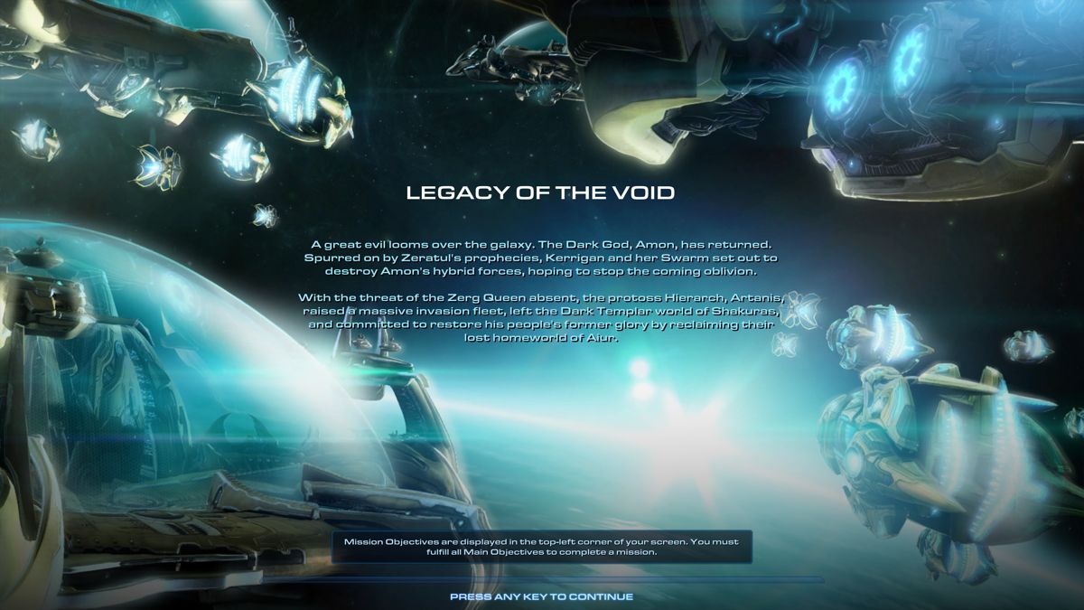 StarCraft II: Legacy of the Void (Windows) screenshot: Each mission has its own loading screen
