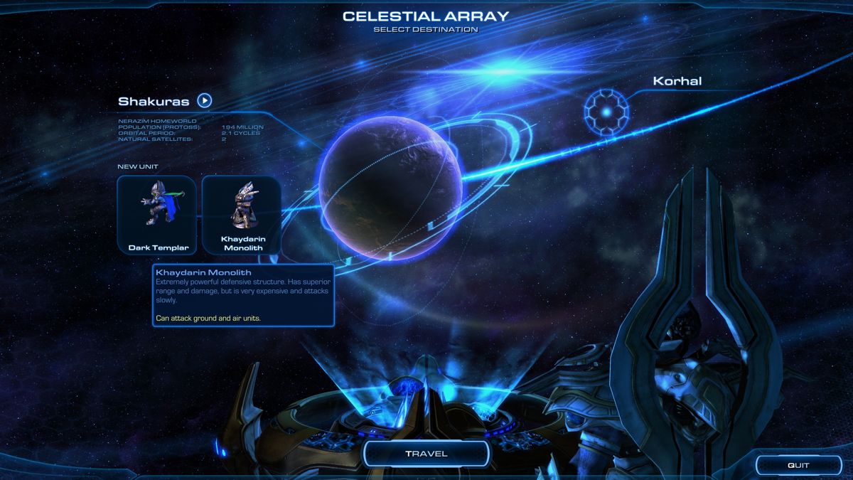 StarCraft II: Legacy of the Void (Windows) screenshot: Selecting next mission