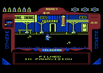 Gunfighter (Atari 8-bit) screenshot: Barber