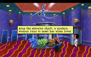 Leisure Suit Larry 1: In the Land of the Lounge Lizards (DOS) screenshot: I'm fairly certain this remake has not only more graphical detail, but also more text. I don't recall this line from the original