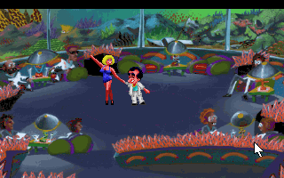 Leisure Suit Larry 1: In the Land of the Lounge Lizards (DOS) screenshot: The dance scene with Fawn in the disco looks hilarious in this remade version