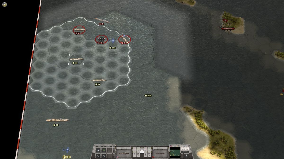 Order of Battle: World War II (Windows) screenshot: Range and position play a great factor in damaging enemy unit, closer target doesn't mean bigger damage