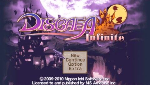 Disgaea Infinite (PSP) screenshot: Title Screen
