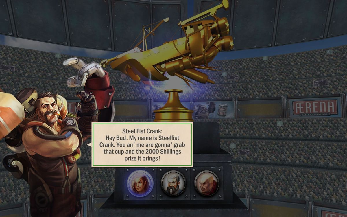 Ærena: Clash of Champions (Windows) screenshot: The game offers a tutorial with three matches at the start.