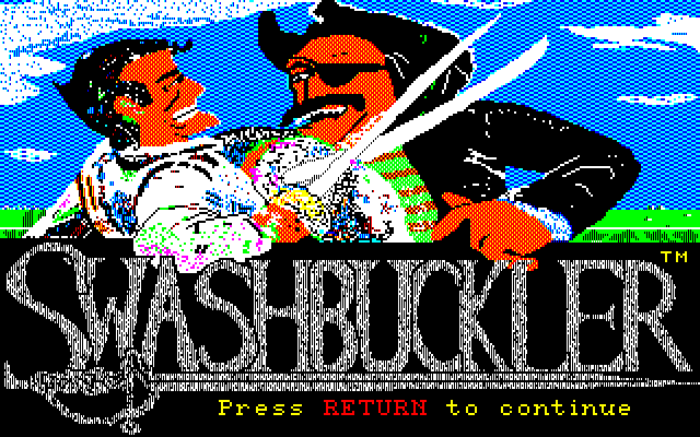 Swashbuckler (PC-88) screenshot: Title screen #1