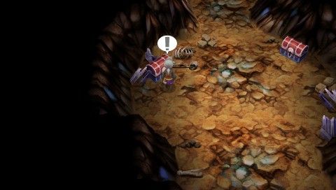 Final Fantasy III (PSP) screenshot: A treasure chest