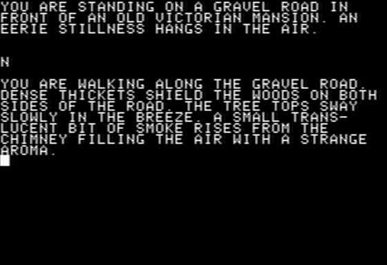 Crystal Caverns (Apple II) screenshot: Exploring the Forest