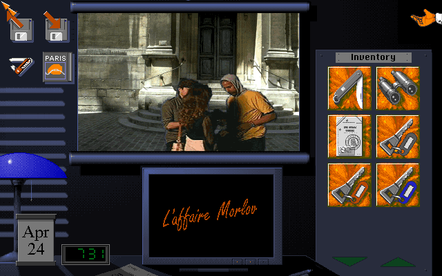 The Morlov Affair (DOS) screenshot: Place du Tertre