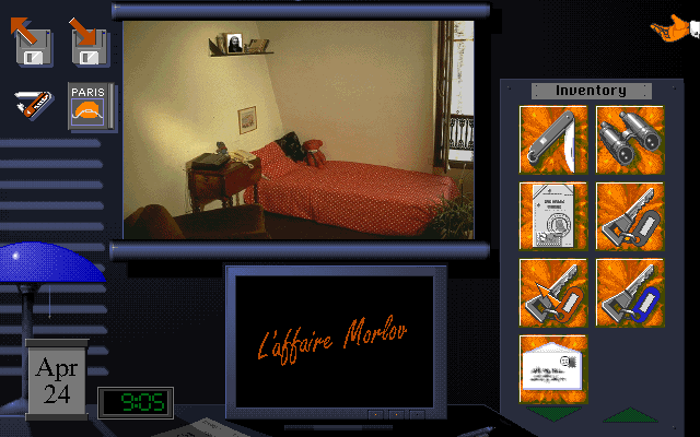The Morlov Affair (DOS) screenshot: Virginie's room