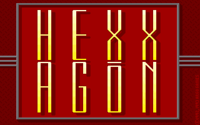Hexxagon (DOS) screenshot: Main title.