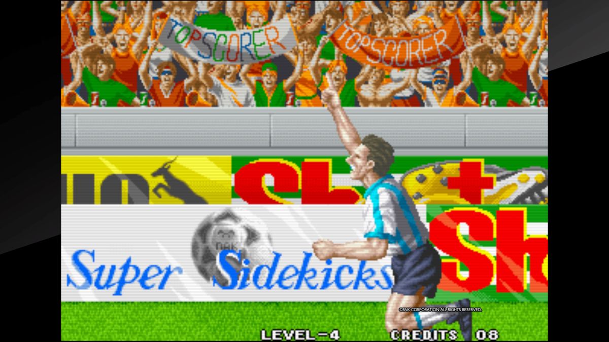 Super Sidekicks (PlayStation 4) screenshot: Super Sidekicks: Showing off in front of the fans