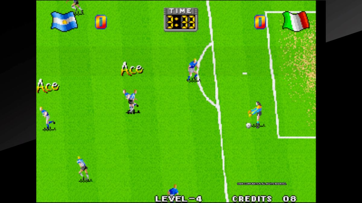 Super Sidekicks (PlayStation 4) screenshot: Super Sidekicks: Keeper has the ball