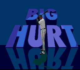 Frank Thomas Big Hurt Baseball (SNES) screenshot: Cool animation before the title screen