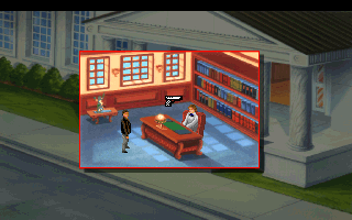 Police Quest 3: The Kindred (DOS) screenshot: Enough of this crap, Your Honor... put your hands where I can see them!!.. ... Calm down, Sonny... I don't think this will work