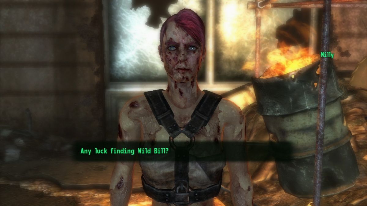 Fallout 3: The Pitt (PlayStation 3) screenshot: Whatever's happening in The Pitt seems to have quite an effect on human skin.