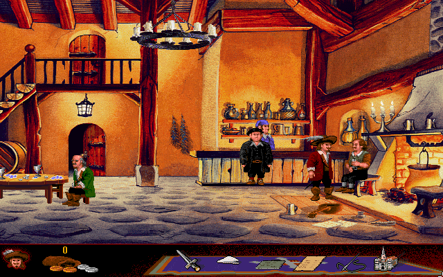 Touché: The Adventures of the Fifth Musketeer (DOS) screenshot: St Quentin - inn