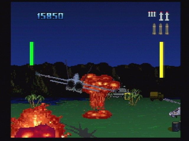 Blue Lightning (Jaguar) screenshot: Island Attack