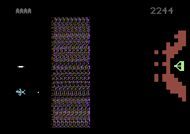 Jars' Revenge (Commodore 64) screenshot: Destroying the shield