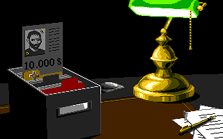 Highway Patrol II (Amiga) screenshot: Selecting the file of violator in main menu